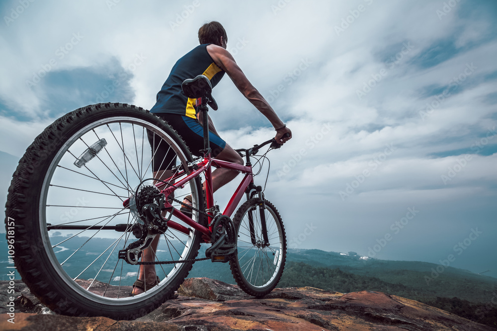 Fototapeta premium Man with bike