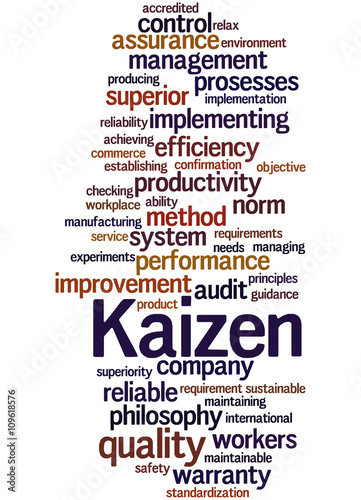Kaizen - continuous improvement process, word cloud concept 3 photo