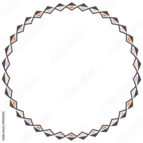 Tribal native ethnic border rounder design