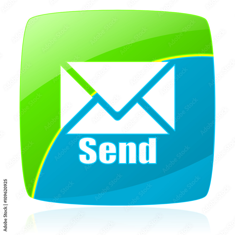 mail green and blue glossy vector web icon mail green and blue glossy vector web icon