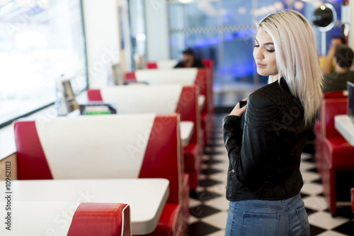 Woman in the diner