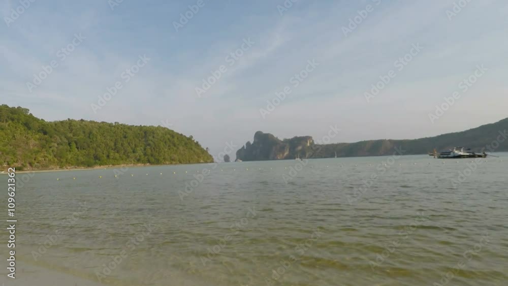 tropical beach on ko phi phi island in thailand tropical beach on ko phi phi island in thailand