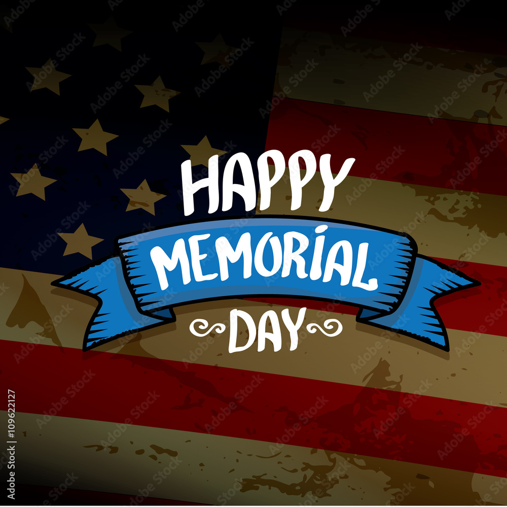 Naklejka premium Happy Memorial Day