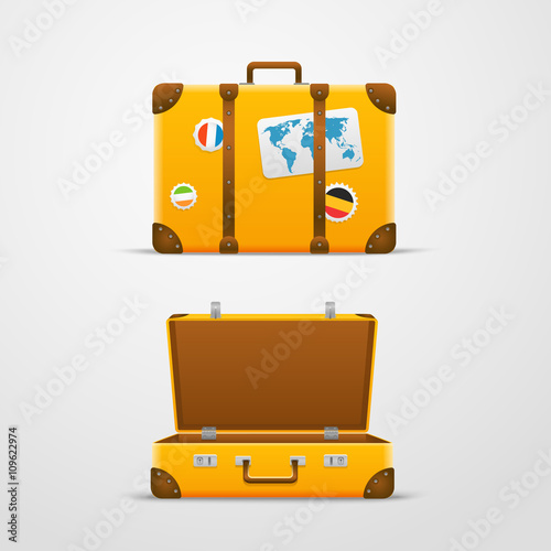Travel bag vector illustration, Vacation design template