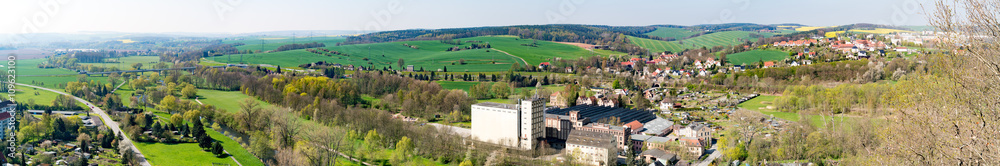 Panorama Village and fields in Germany