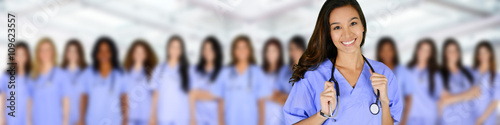 Large Group of Female Nurses