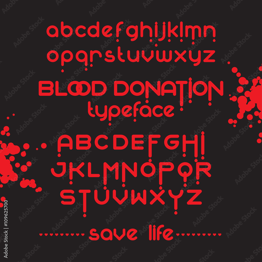 Round Blood Font set