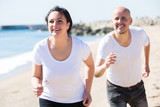 Couple jogging together outdoor