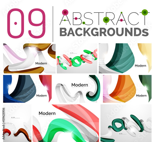 Set of abstract backgrounds