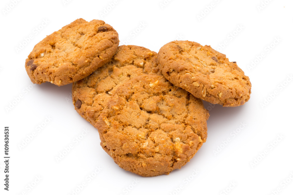 Oatmeal cookies with isolated background. Oatmeal cookies with isolated background.