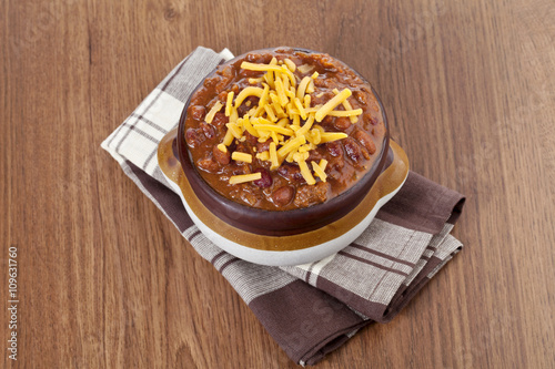 bowl of chili con carne photo