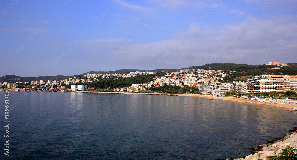 Panoramic view of Kavala, Greece