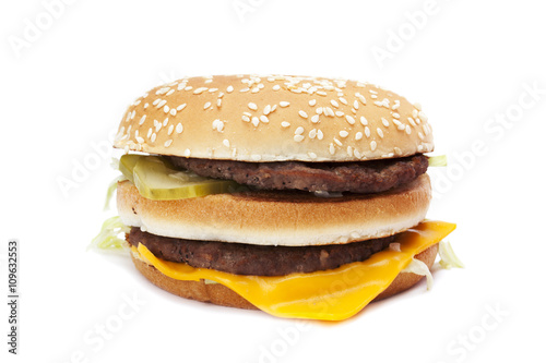 tasty double hamburger