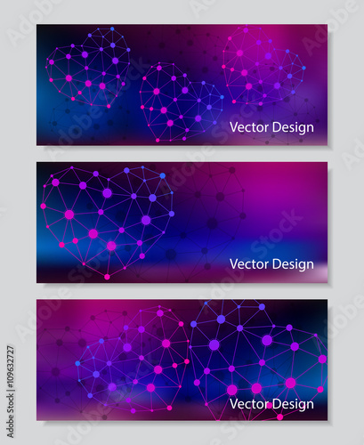 Set of horizontal banners 