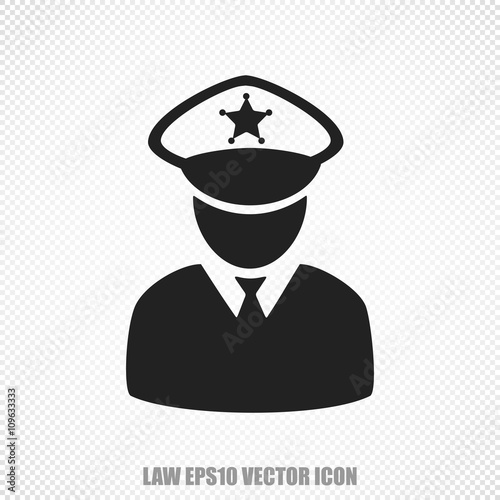 Law vector Police icon. Modern flat design.