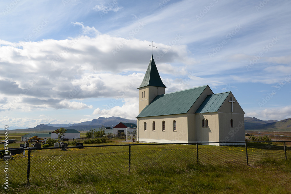 Fototapeta premium Kirche auf Snaefellsness, Island