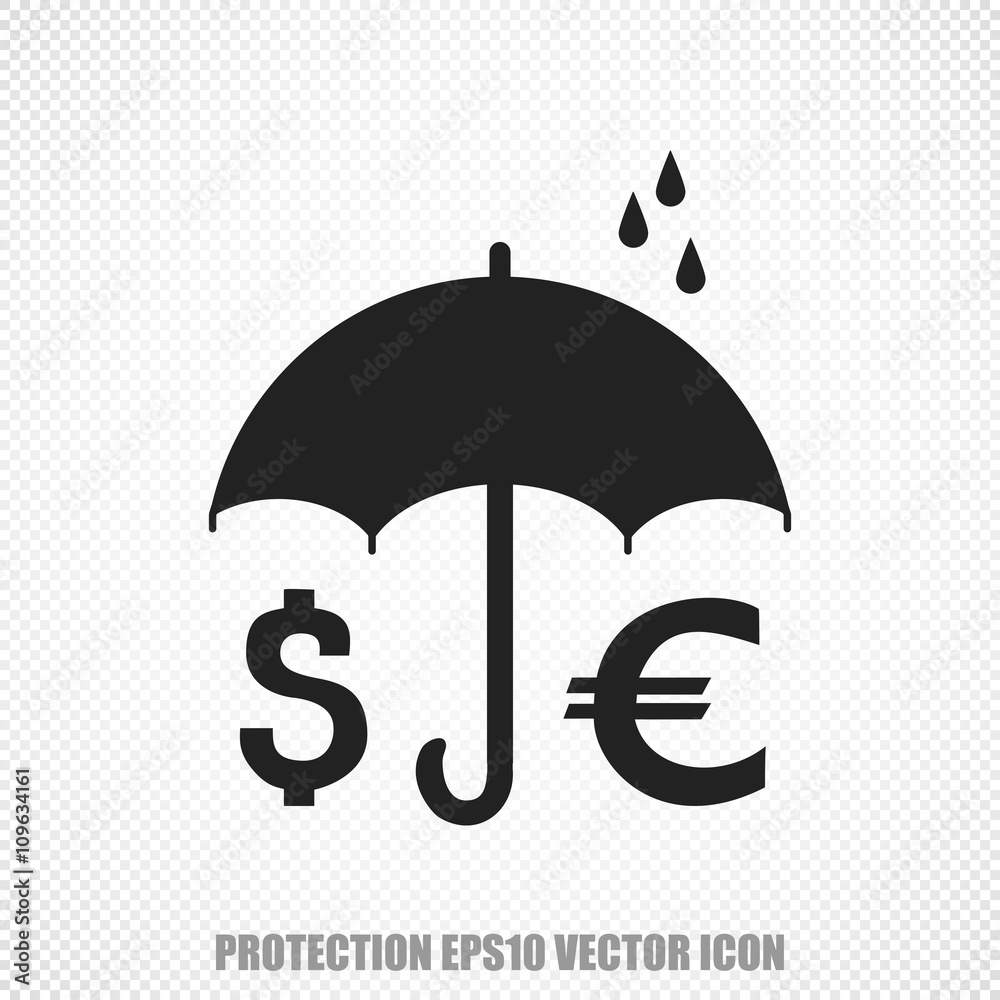 Protection vector Money And Umbrella icon. Modern flat design. Protection vector Money And Umbrella icon. Modern flat design.