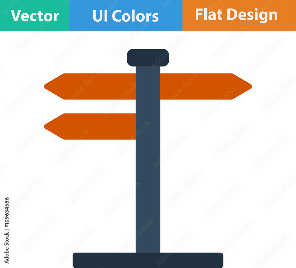 Flat design icon of pointer stand Flat design icon of pointer stand
