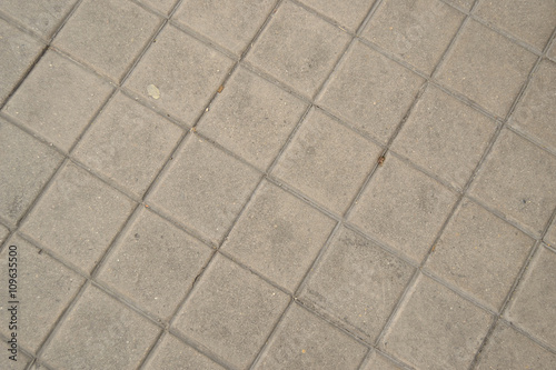 square pavement floor, diagonal lines