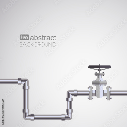 Abstract background with flat designed pipeline