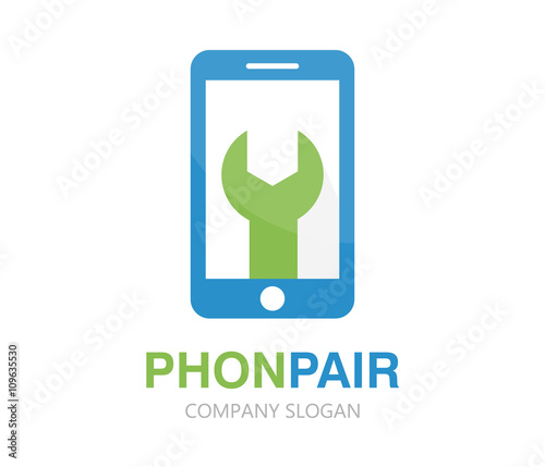 Vector logo of repair of phone