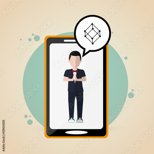 Business concept. smartphone icon. communication concept