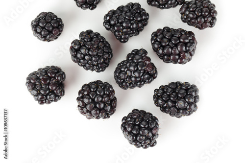 a group of ripe blackberries