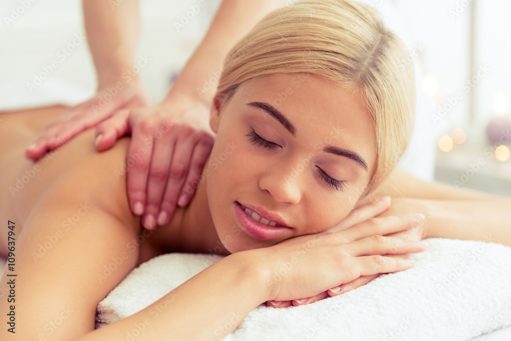 Beautiful girl at spa Beautiful girl at spa