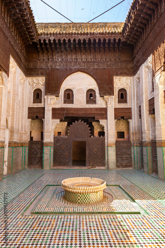 Bou Inania Madrasa in Meknes, Morocco photo