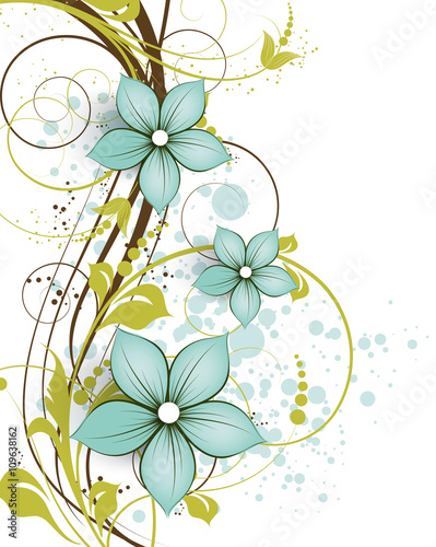 Abstract floral background for design