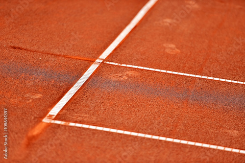 Sideline tennis clay court detail