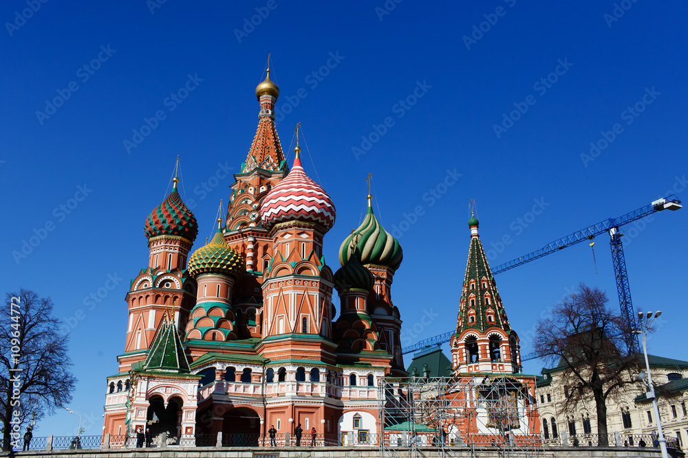 Cathedral of St. Basil at the Red Square in Moscow, Russia Cathedral of St. Basil at the Red Square in Moscow, Russia
