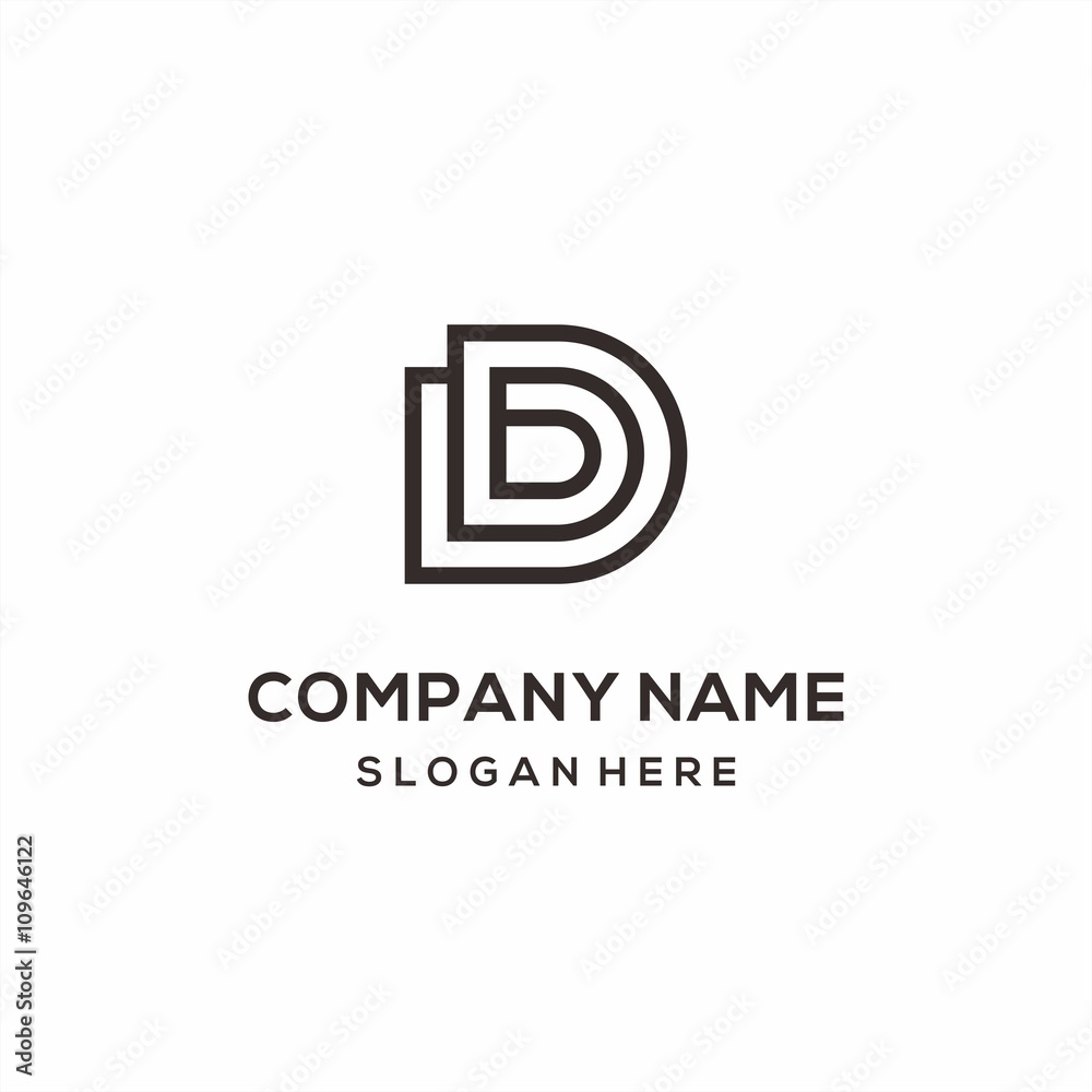 Monogram Letter D Architecture Logo 