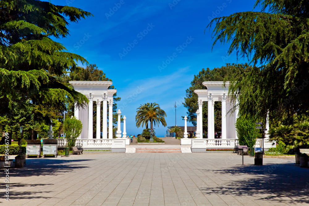 Obraz premium Seafront promenade in Batumi city center, Georgia