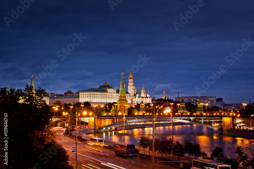 Moscow Kremlin panorama night view