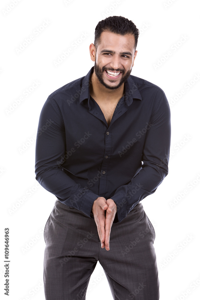 Fototapeta premium successful businessman on white