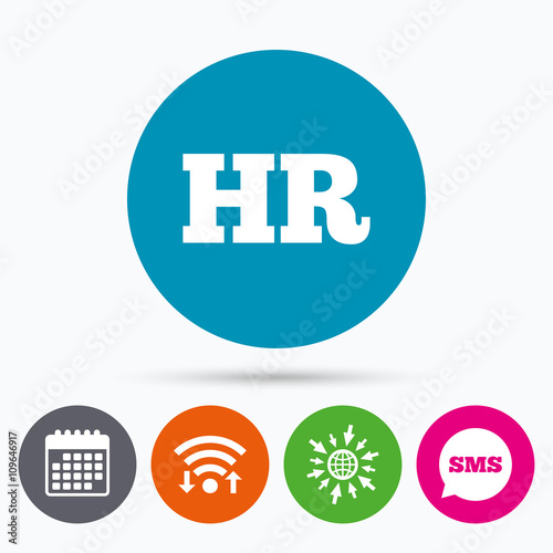 Human resources sign icon. HR symbol