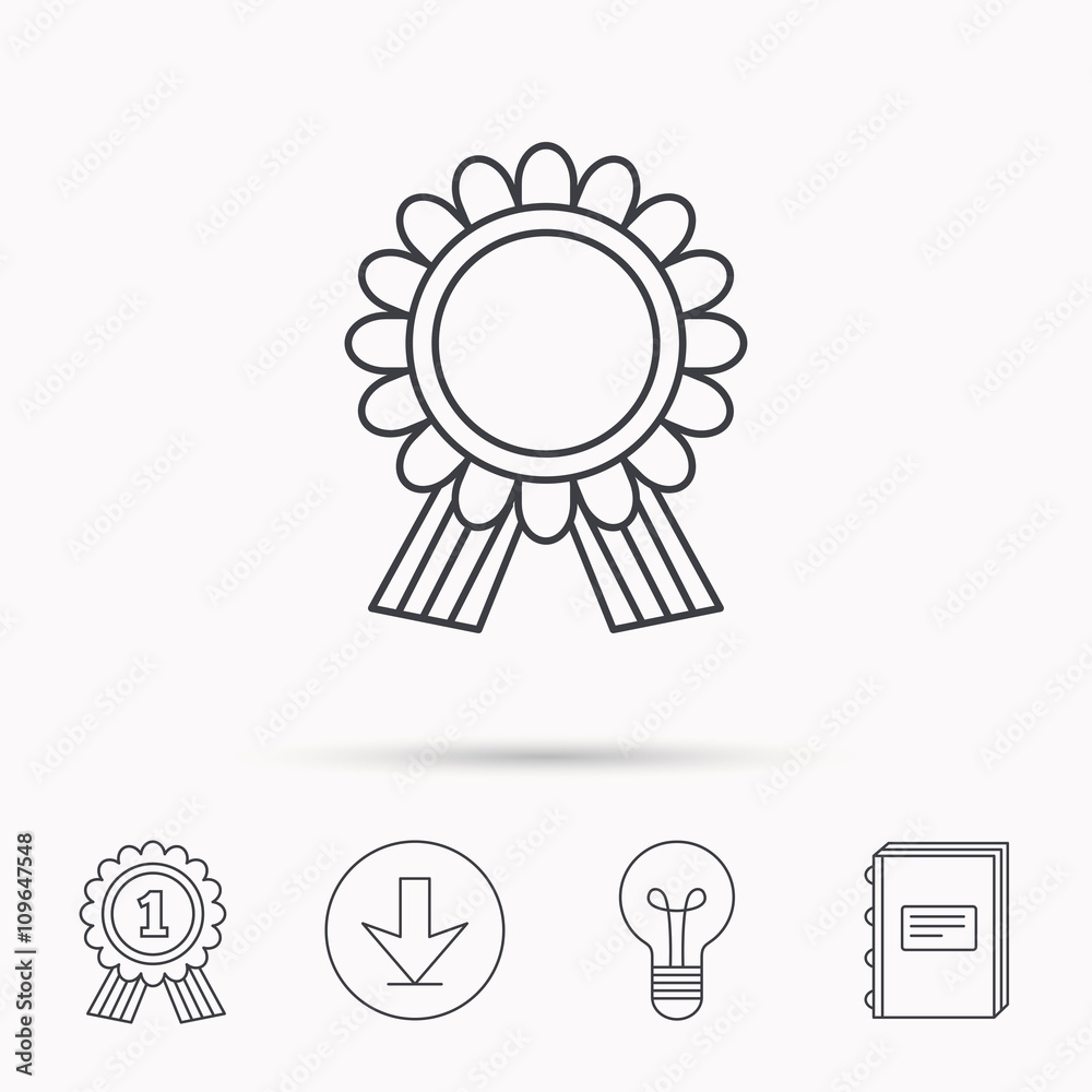Award medal icon. Winner achievement sign. Award medal icon. Winner achievement sign.