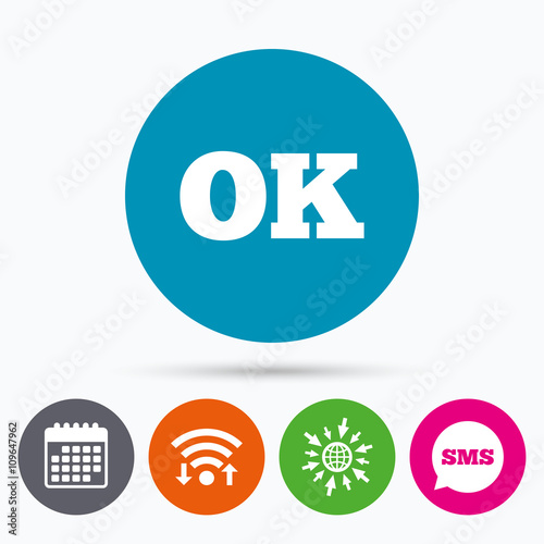 Ok sign icon. Positive check symbol. © blankstock