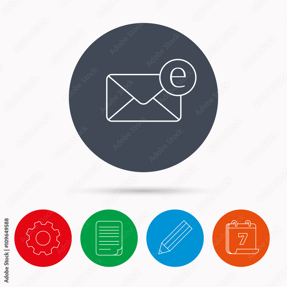 Envelope mail icon. Email message sign. Envelope mail icon. Email message sign.