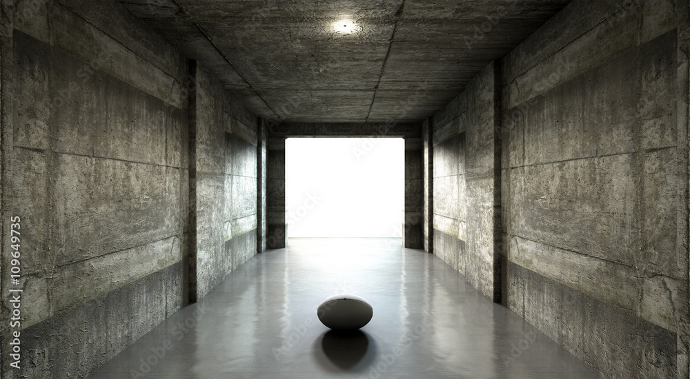 Obraz premium Rugby Ball Sports Stadium Tunnel