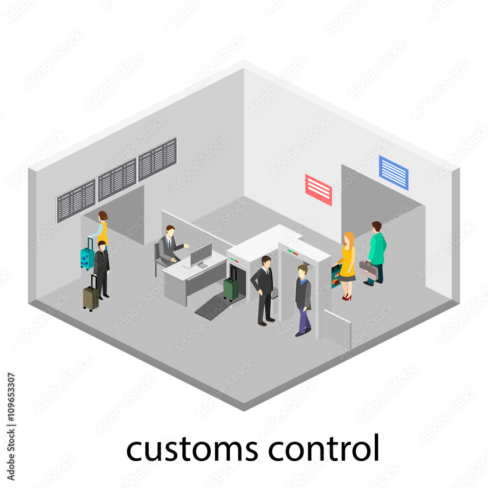 Security gates with metal detectors in airport Security gates with metal detectors in airport