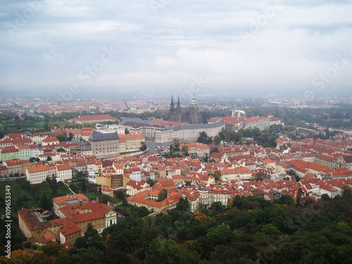 view over the rooftops of the city