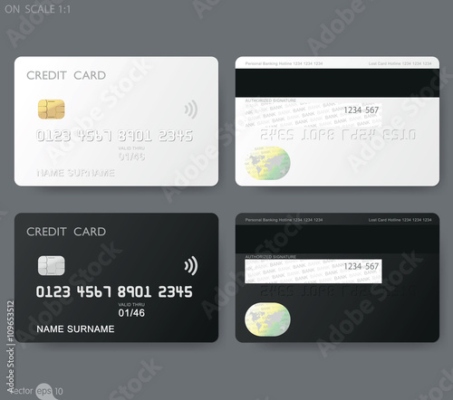 White credit card template
