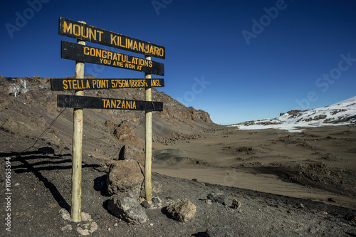 limbing the mount Kilimanjaro, Machame route - Stella Point (5756m) - the last milestone before the top
