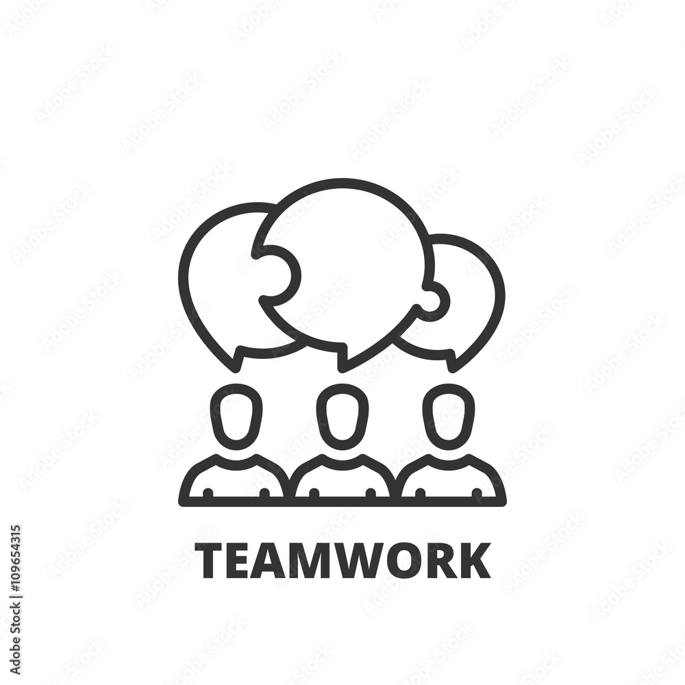 Line icon. teamwork