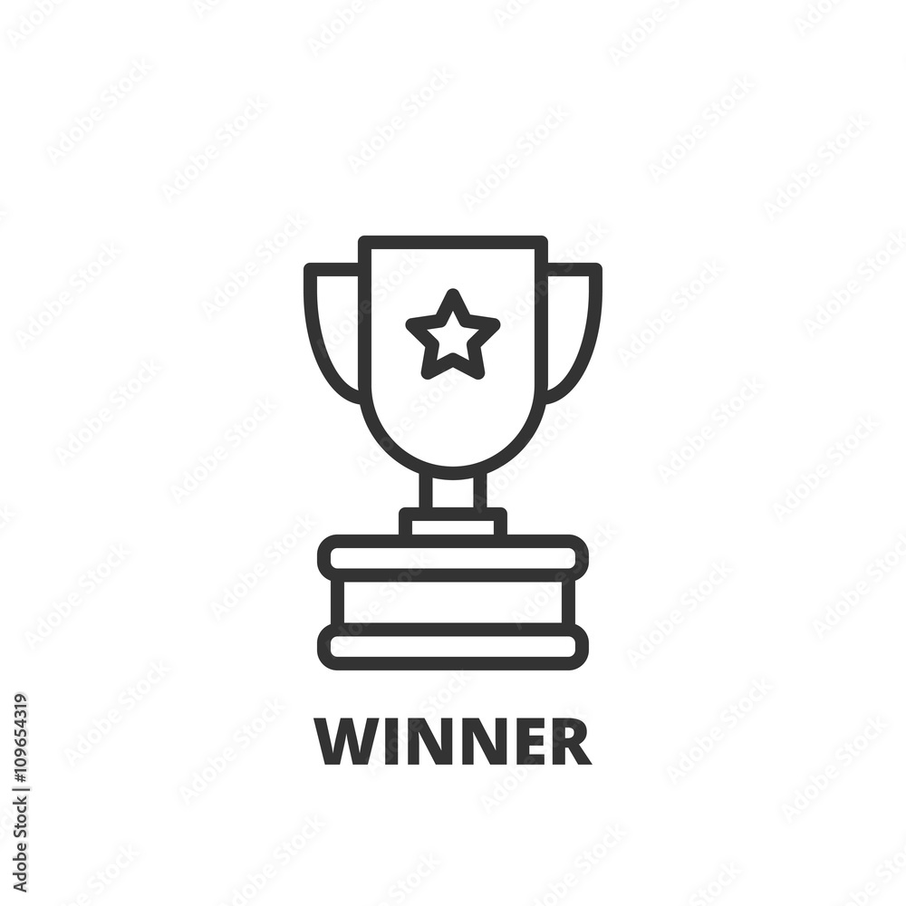 Line icon. Winner Line icon. Winner