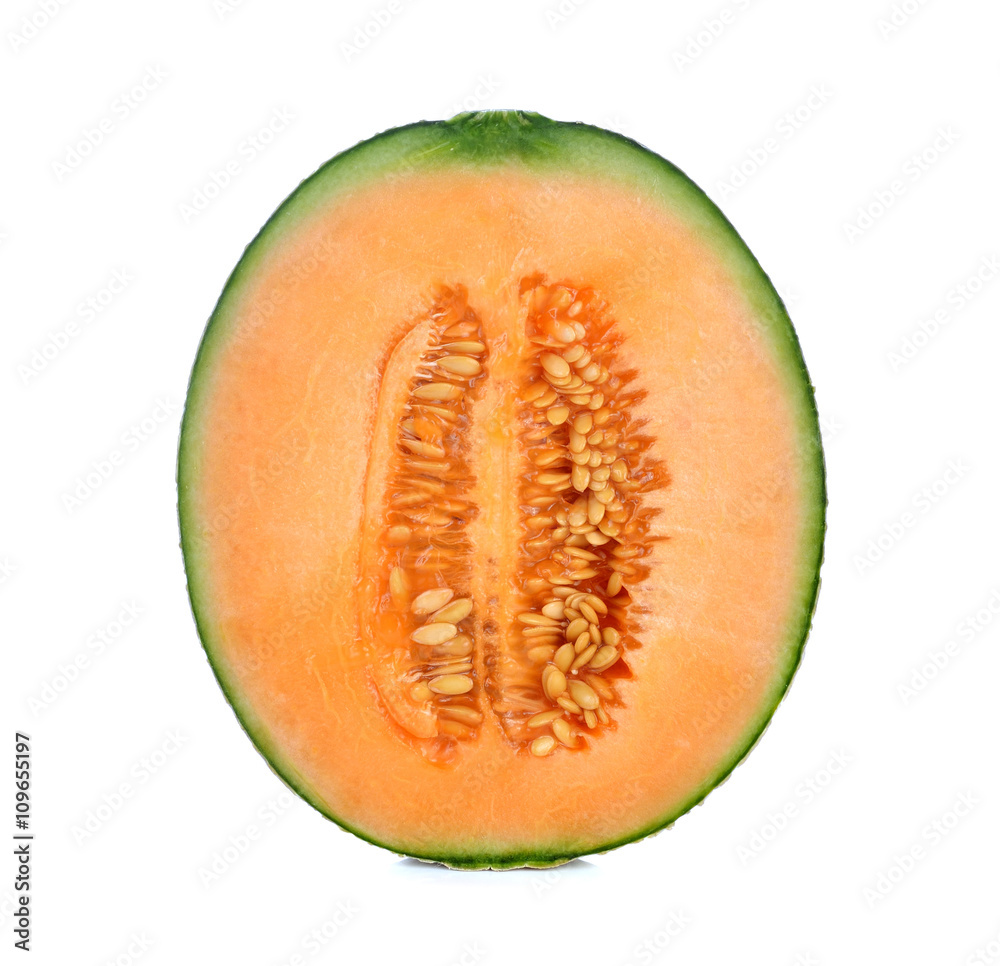 cantaloupe melon isolated on white background