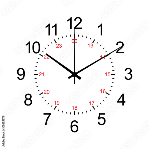 clock  isolated on white