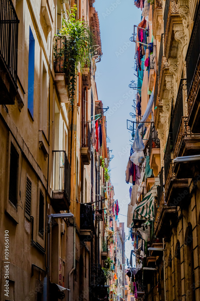 Dans les rues de la vieille ville de Barcelone